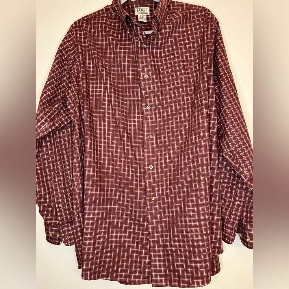 L.L. Bean XL - Reg Button Up 100% Cotton